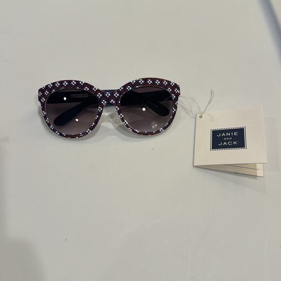 Janie and Jack Mosaic Geo Print Cat Eyes Sunglasses Size 0-2Y - Picture 2 of 3